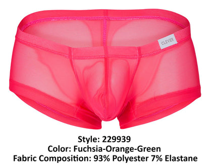 Clever 229939 3er-Pack Australian Latin Trunks, Farbe Fuchsia-Orange-Grün