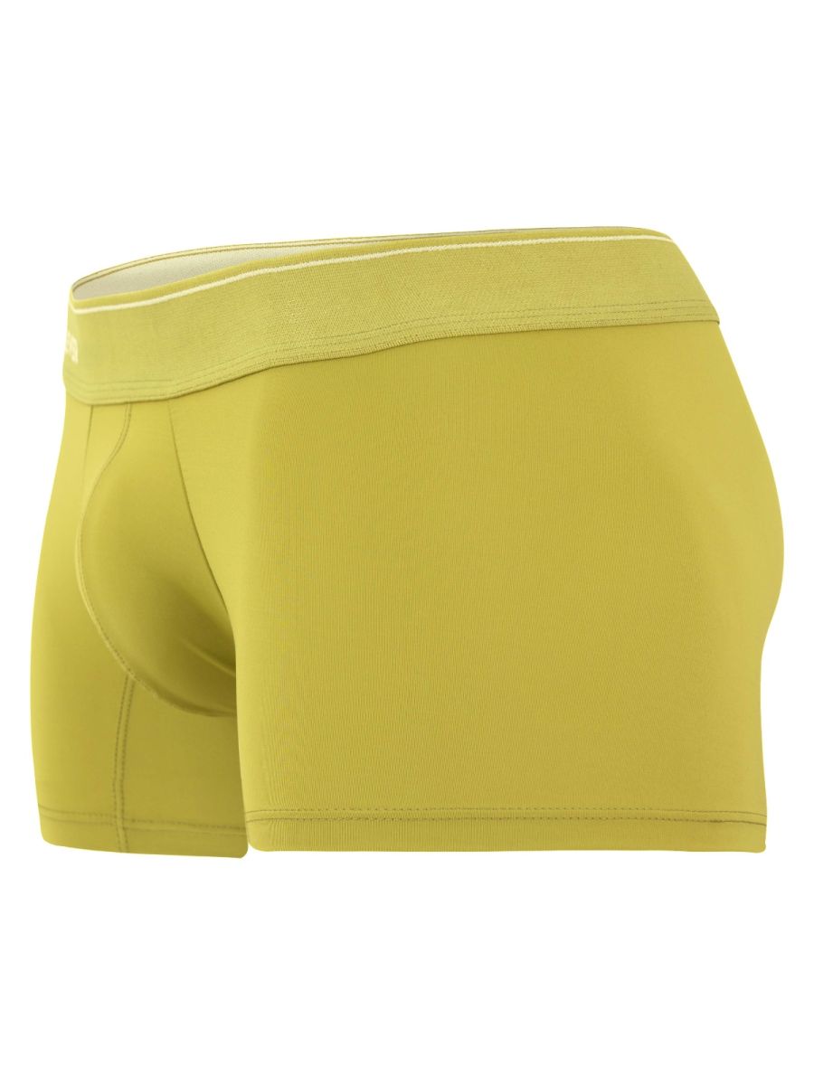 Clever 26008 atenea boxer briefs in mustard yellow ribbed fabric with matching elastic waistband for comfortable fit