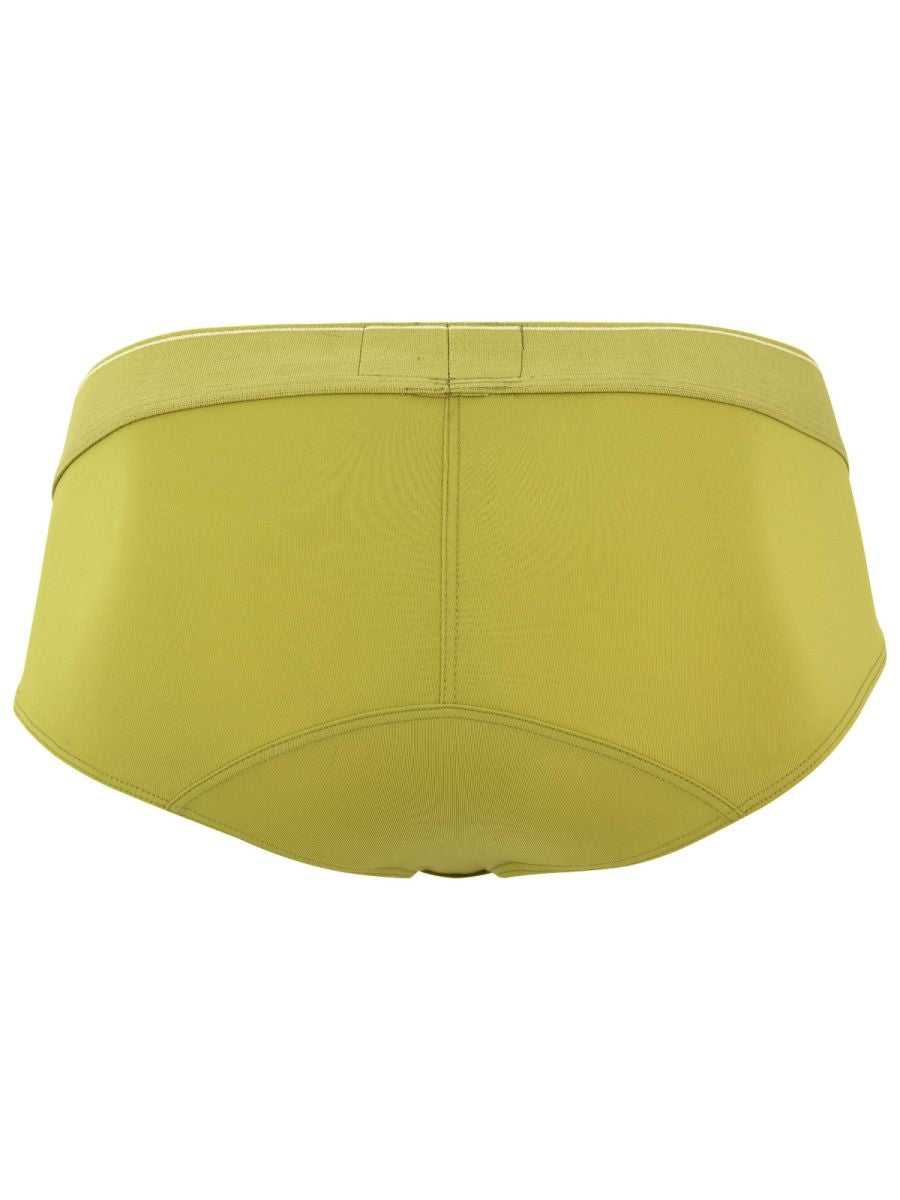 Clever 26012 atenea brief in solid yellow with smooth fabric finish and subtle seam detailing