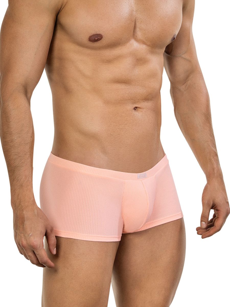 Pink ribbed men’s briefs 26014 apolo trunks color orange with smooth elastic waistband for comfortable fit