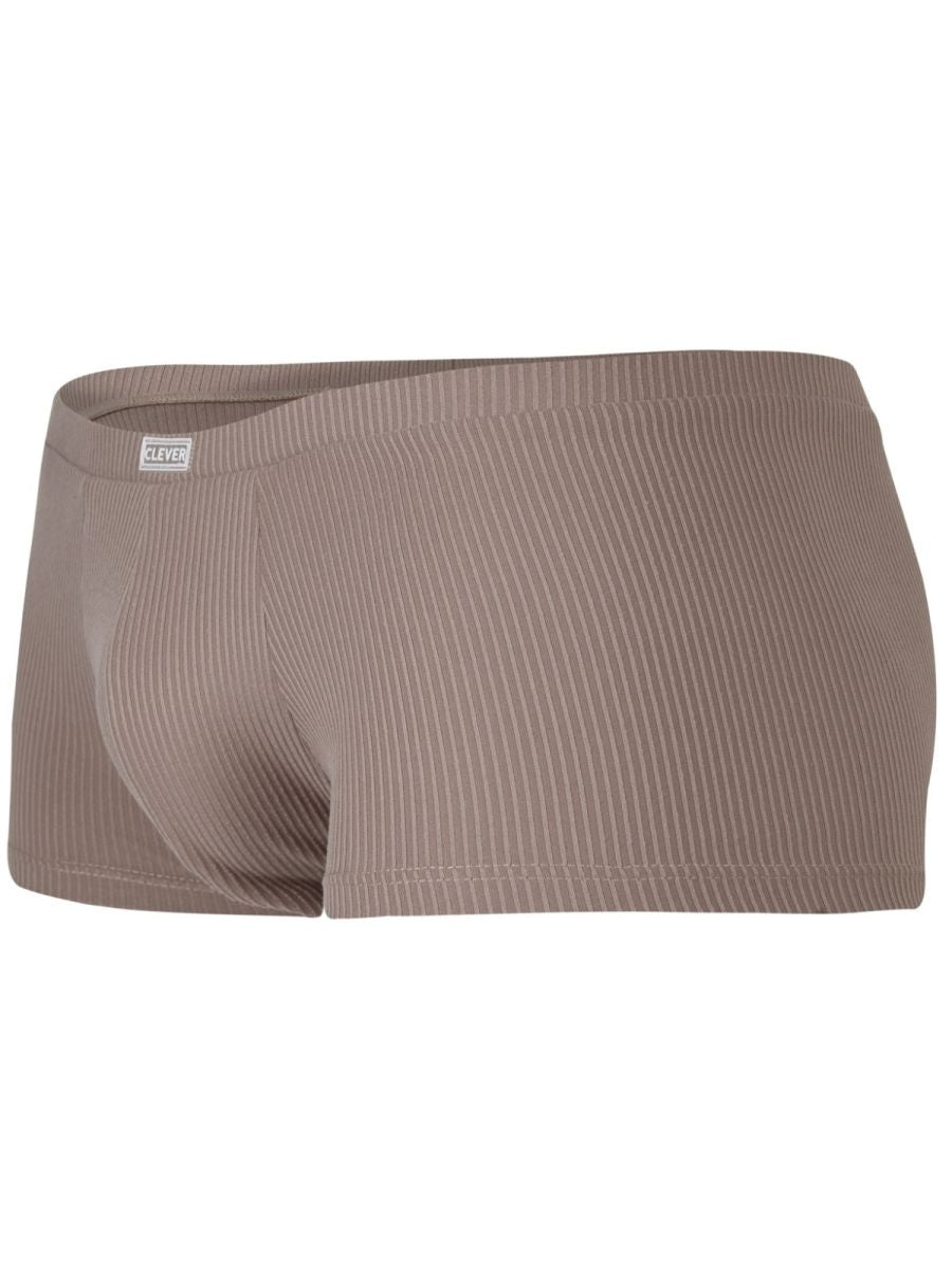 Beige ribbed cotton briefs with subtle texture and branded waistband label from clever 26015 apolo trunks sand