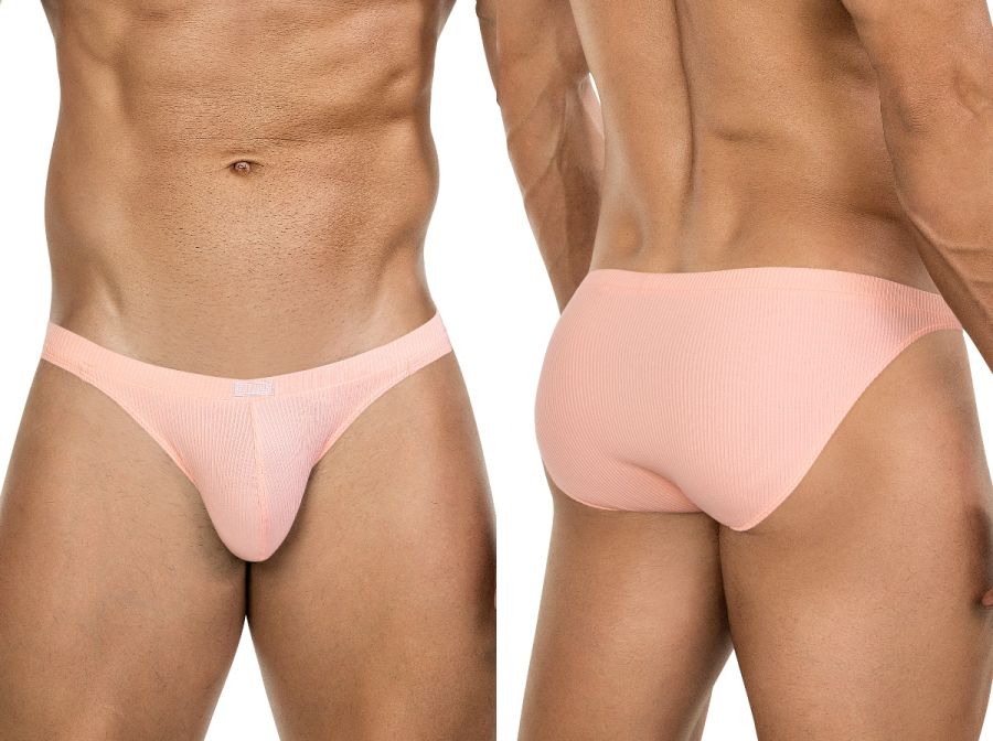 Pink ribbed men’s briefs clever 26017 apolo bikini in vibrant orange color made from soft breathable fabric
