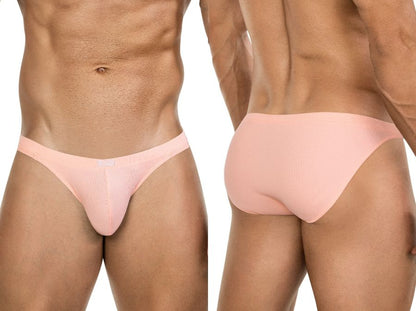 Pink ribbed men’s briefs clever 26017 apolo bikini in vibrant orange color made from soft breathable fabric