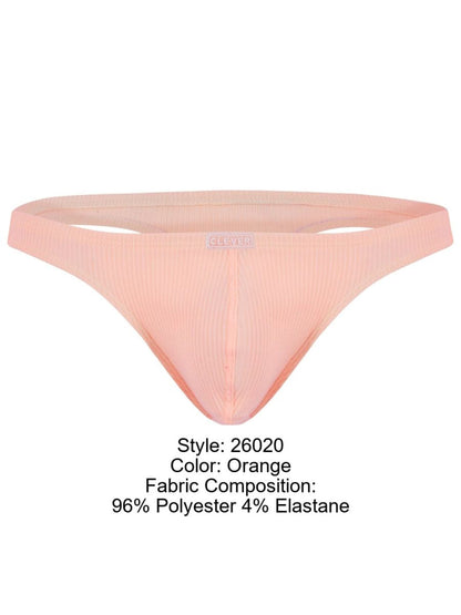 Orange clever 26020 apolo thong made of 96% polyester 4% elastane with ribbed texture for bold comfort and sleek style