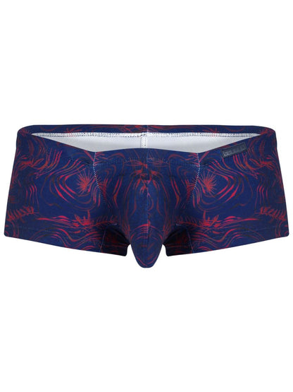 Clever 26027 Helion trunks in navy blue and magenta floral men’s briefs with white inner lining for dynamic comfort
