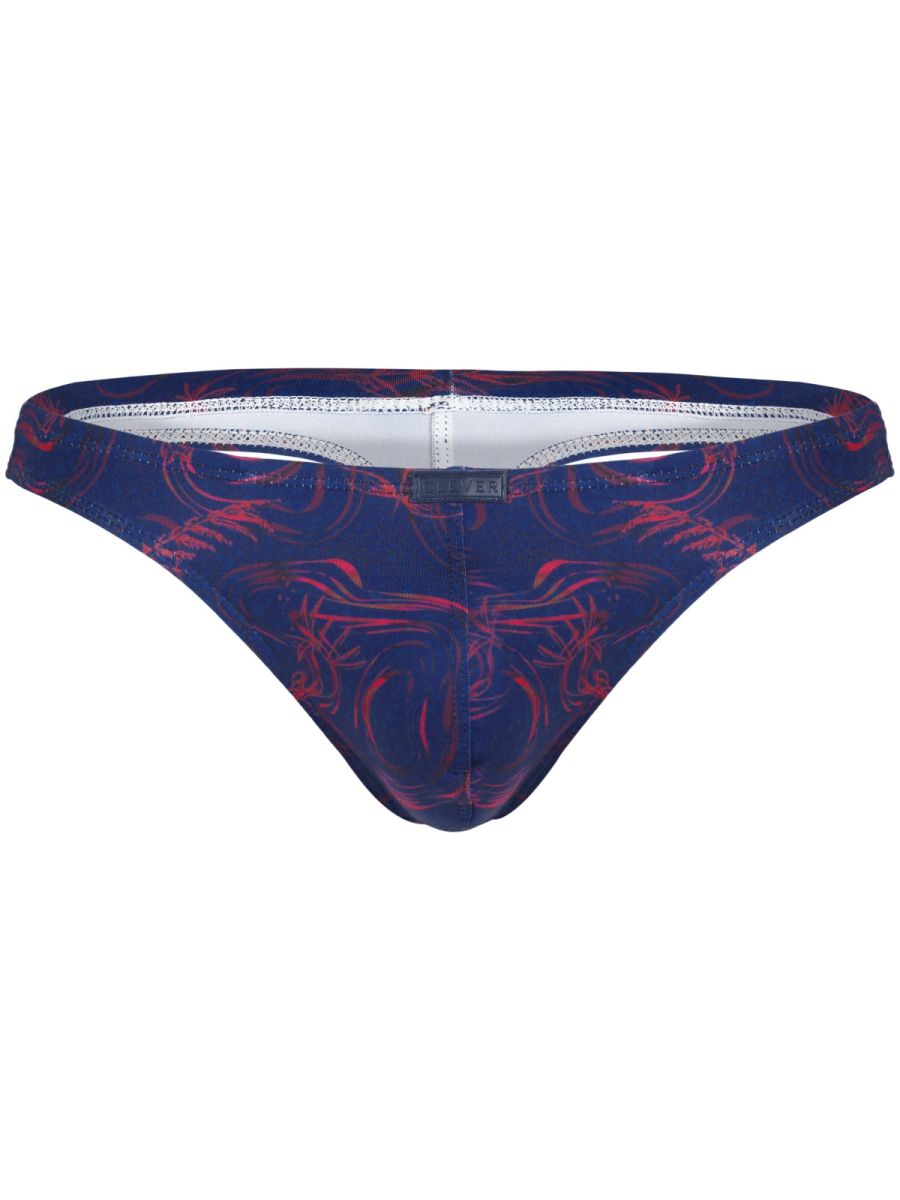 Dark blue and red patterned clever 26031 helion men’s briefs with sleek form-fitting design for ultimate comfort