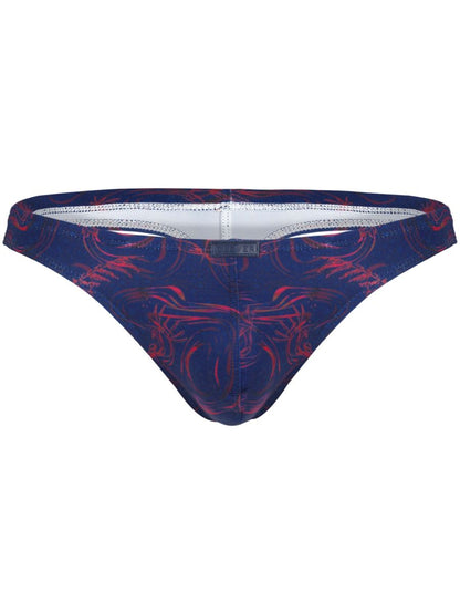 Dark blue and red patterned clever 26031 helion men’s briefs with sleek form-fitting design for ultimate comfort