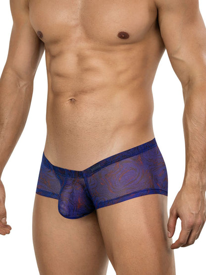 Blue clevers 26033 calipso trunks are sheer lace men’s briefs with a subtle pattern and bold breathable style