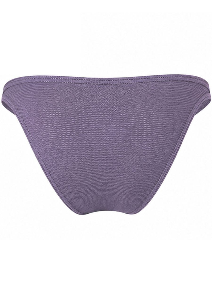 Rear view of lilac textured men's briefs.