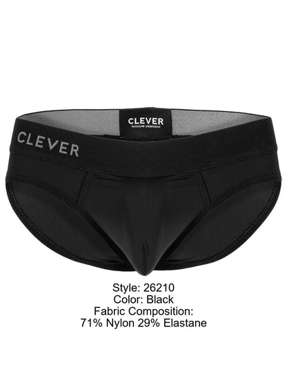 Clever 26210 Men's Underwear Salento Ergonomic Supportive Briefs Color Black