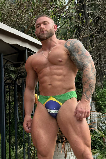 JJ Malibu Men's Lovesick Briefs - Brazil Flag