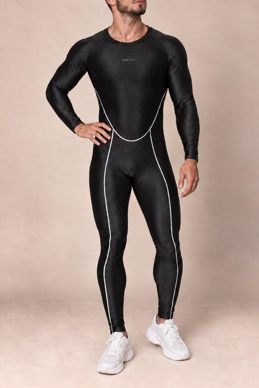 JJ Malibu Men's Contour Me Bodysuit - Midnight Black