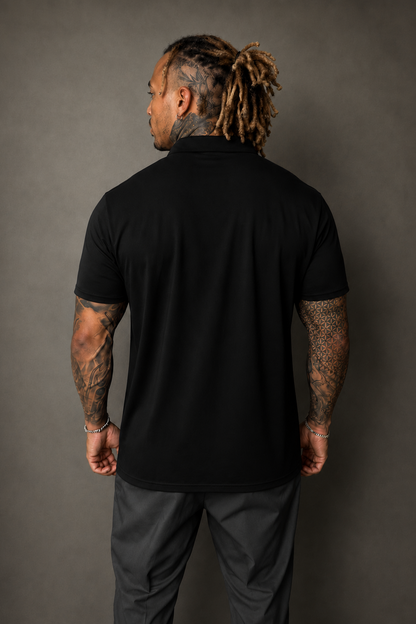 Jed North Men's Muscle-Fit Stretch Short Sleeve Shirt  - Midnight Black
