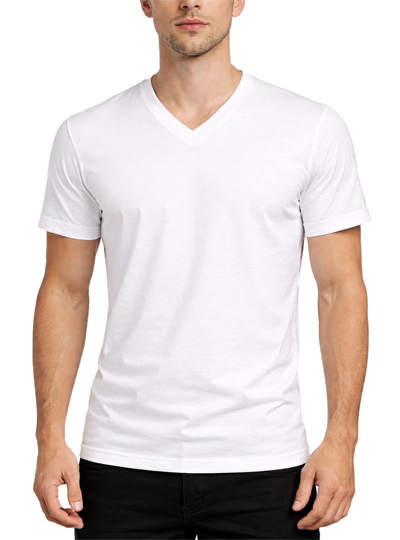 White v neck cotton t shirt made from soft breathable fabric perfect for casual everyday wear