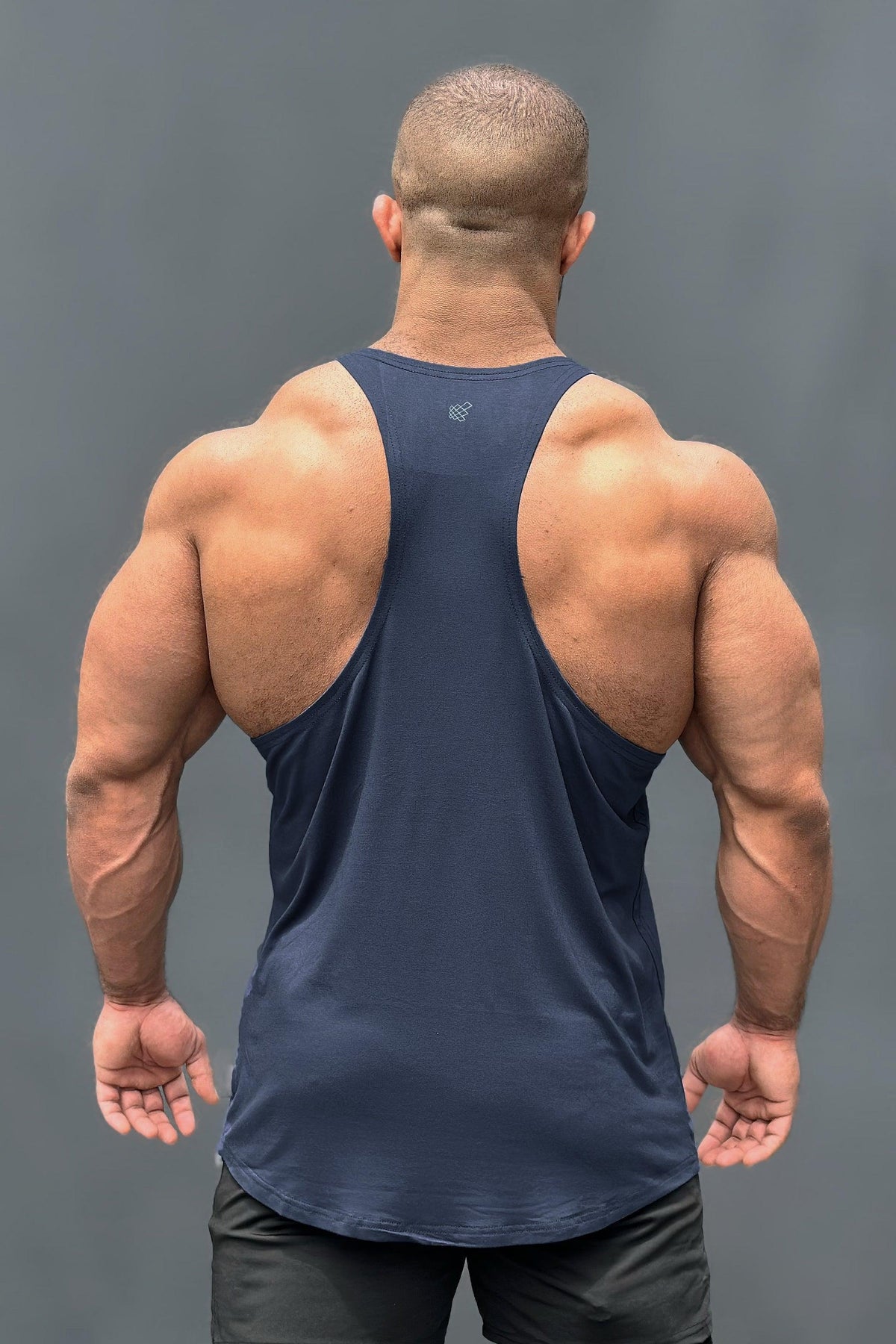 Jed North Men's Classic Bodybuilding Racerback Stringer - Navy