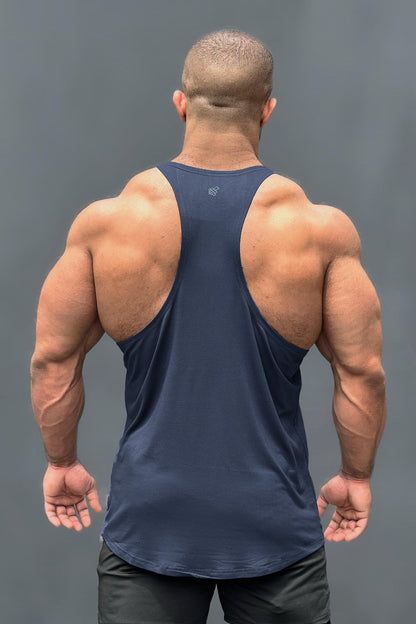 Jed North Men's Classic Bodybuilding Racerback Stringer - Navy