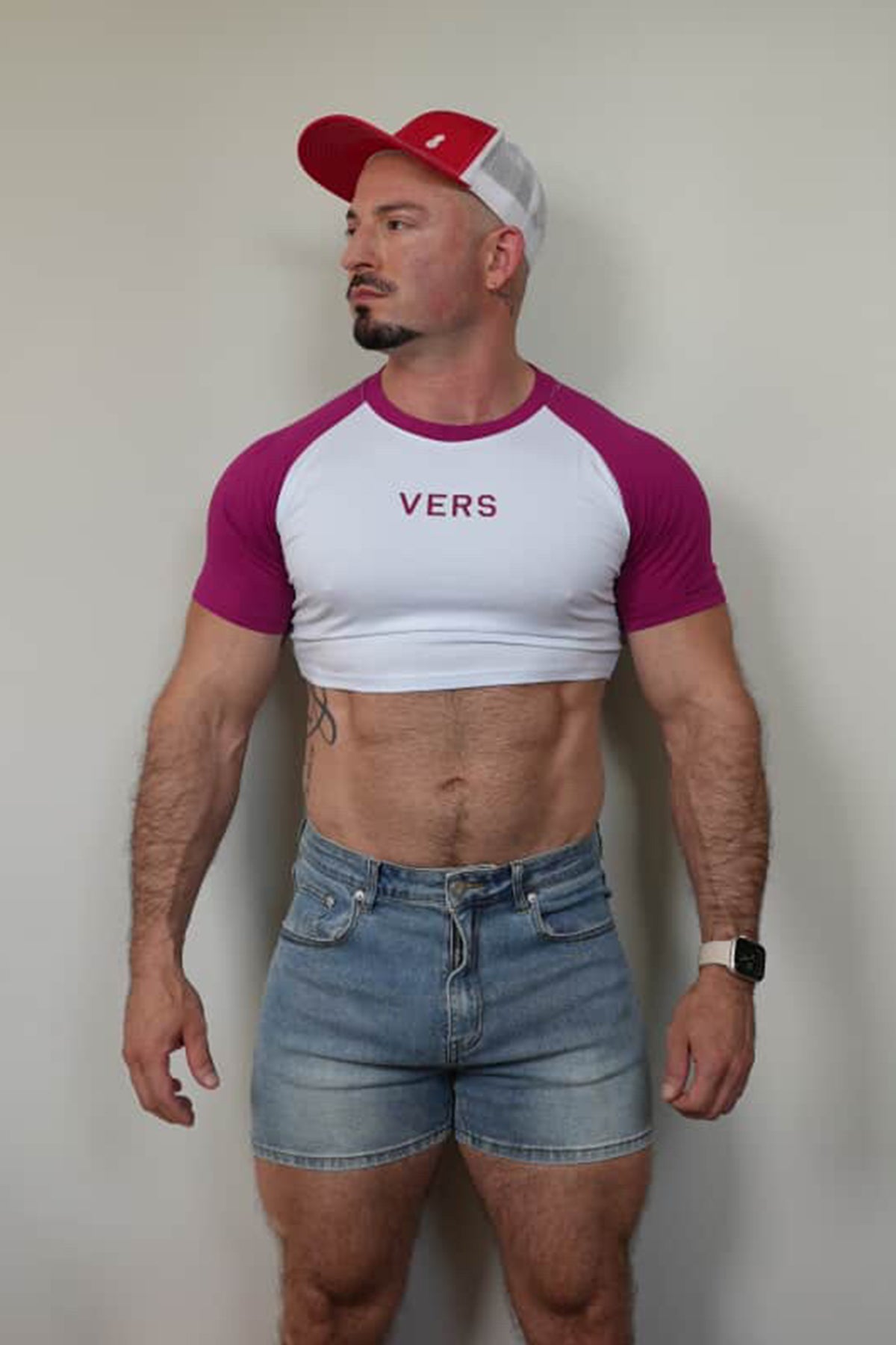 JJ Malibu Men's Muscle-Fit Crop Tee - Versatile