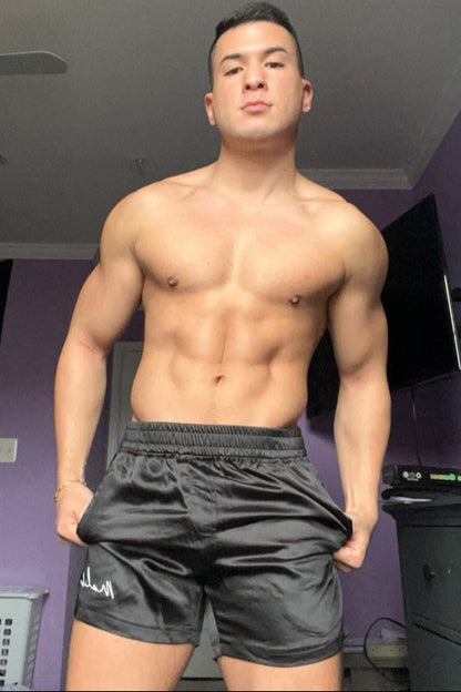 JJ Malibu Men's ShimmerFlex Active Shorts - Midnight Black