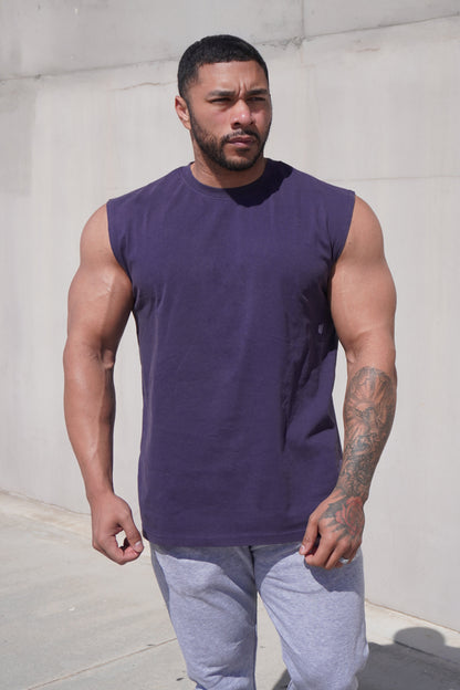 Jed North Men's Retro Oversized Muscle Tee - Washed Navy