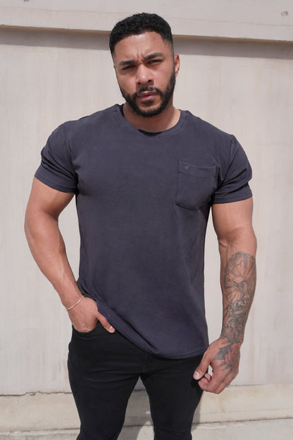 Jed North Men's Classic Premium Pocket T-Shirt - Dark Gray
