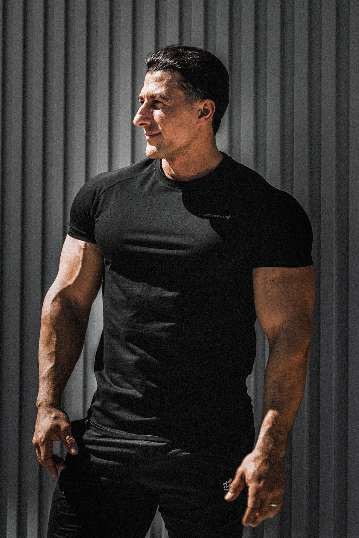Jed North Men's Titan 2.0 Muscle-Fit T-Shirt - Black
