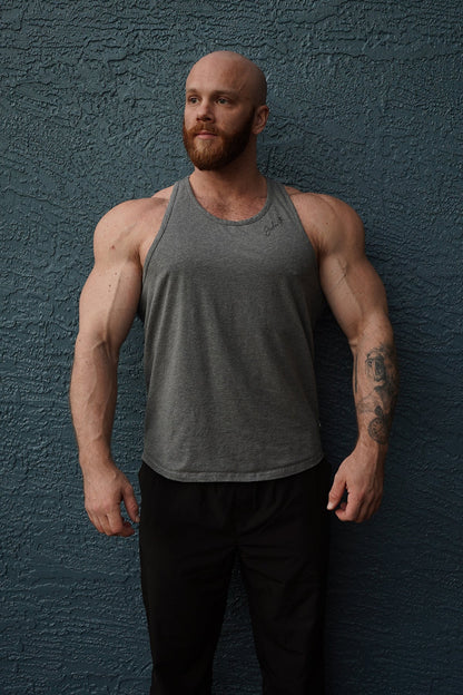 Jed North Men's Flex Training Stringer - Heather Gray