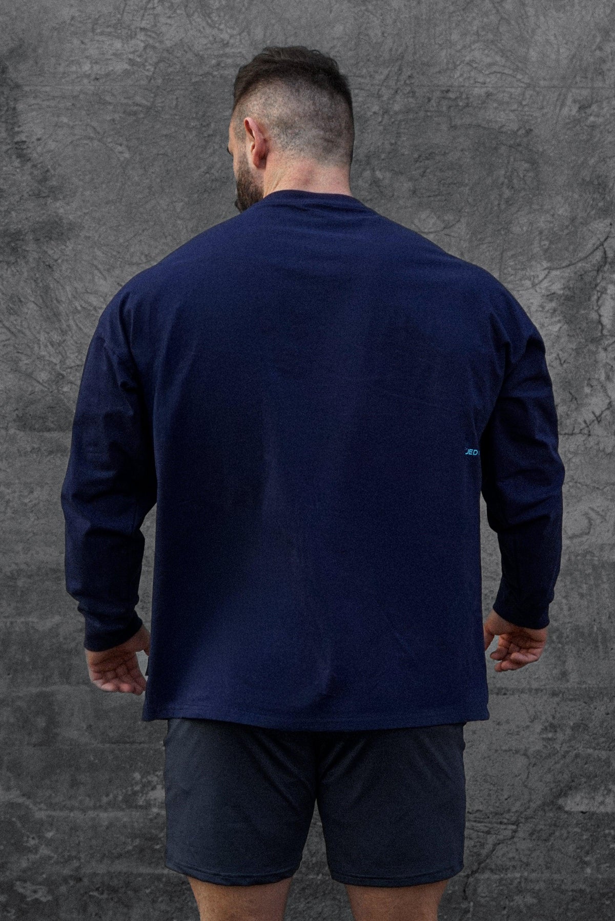 Jed North Men's Energy Oversized Long Sleeve T-Shirt 2.0 - Midnight Blue