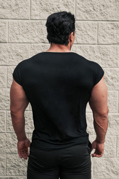 Jed North Men's Evolve Cap Sleeve Muscle T-Shirt 2.0 - Black