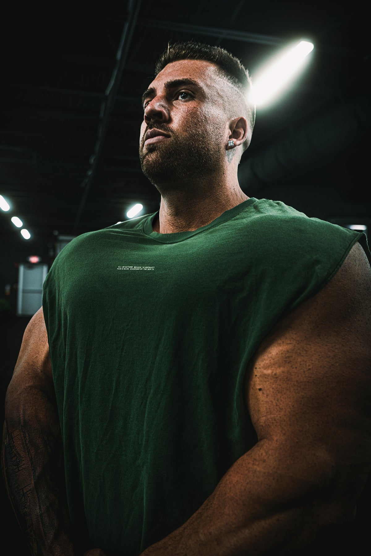 Jed North Men's Box Cut Muscle Tee - Forest Green