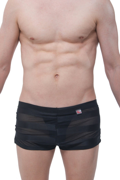 Short en maille rayée Jock Noir