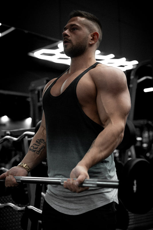 Jed North Men's Classic Bodybuilding Racerback Stringer - Gray Ombre