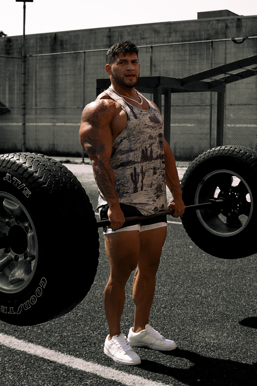 Jed North Men's Graphic Muscle Stringer - Rugged Outlaw