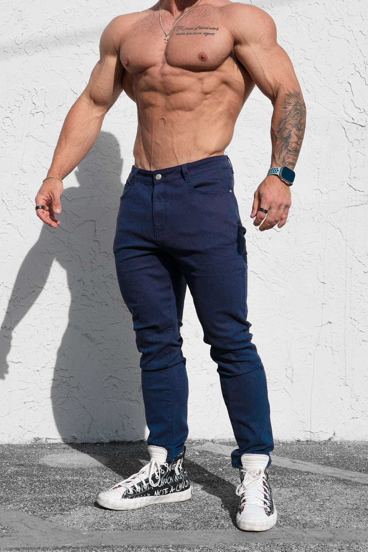Jed North Men's Men's Fitted Stretchy Pants - Navy