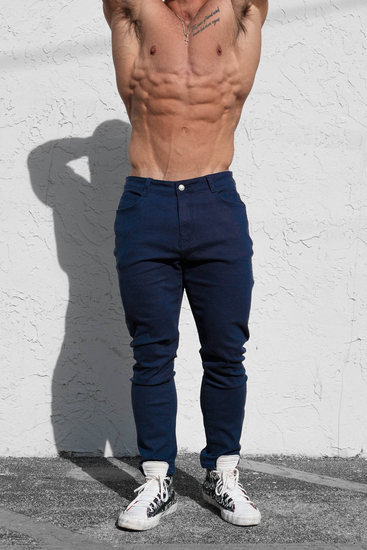 Jed North Men's Men's Fitted Stretchy Pants - Navy