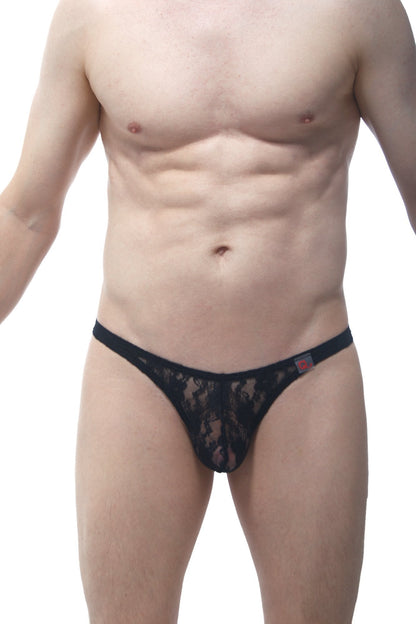 PetitQ Thong Lace Black