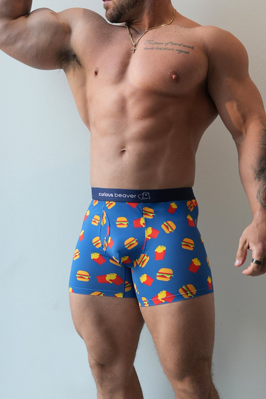 Curious Beaver Men's Boxer Briefs - Burgers