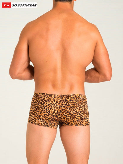Go Softwear 3413 Men's Prowl Cheetah Mini Boxer - Cheetah Print