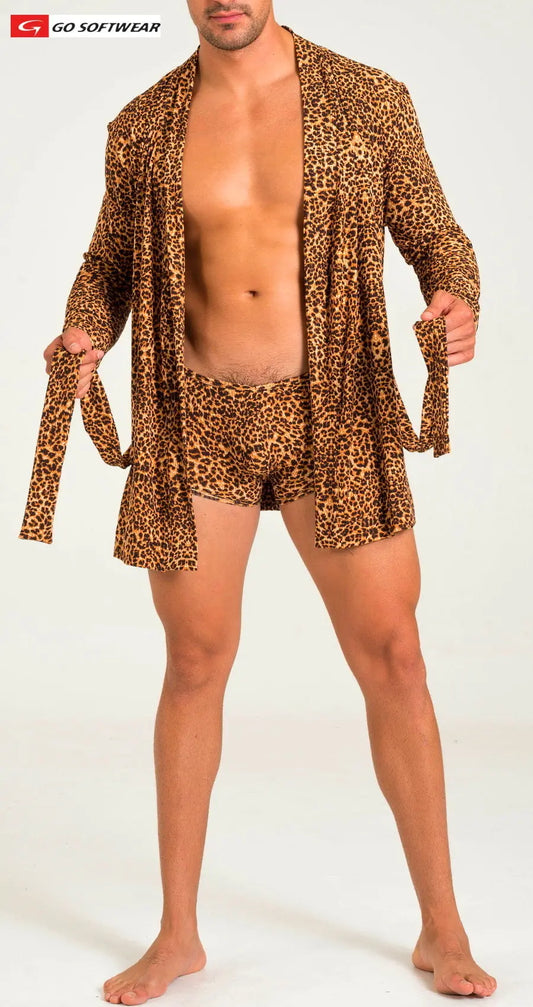 Peignoir pour homme Prowl Cheetah 3418 de Go Softwear - Imprimé guépard