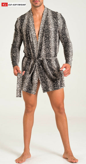 Go Softwear 3418 Herren Prowl Python Morgenmantel - Python-Print
