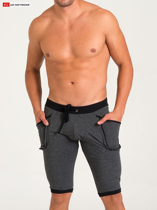 Short de yoga pour homme California Bliss 4954 de Go Softwear - Anthracite