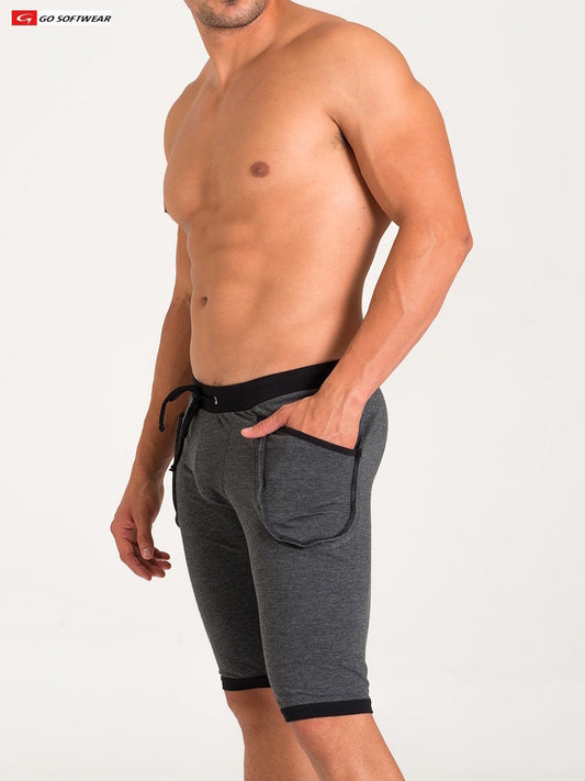 Short de yoga pour homme California Bliss 4954 de Go Softwear - Anthracite