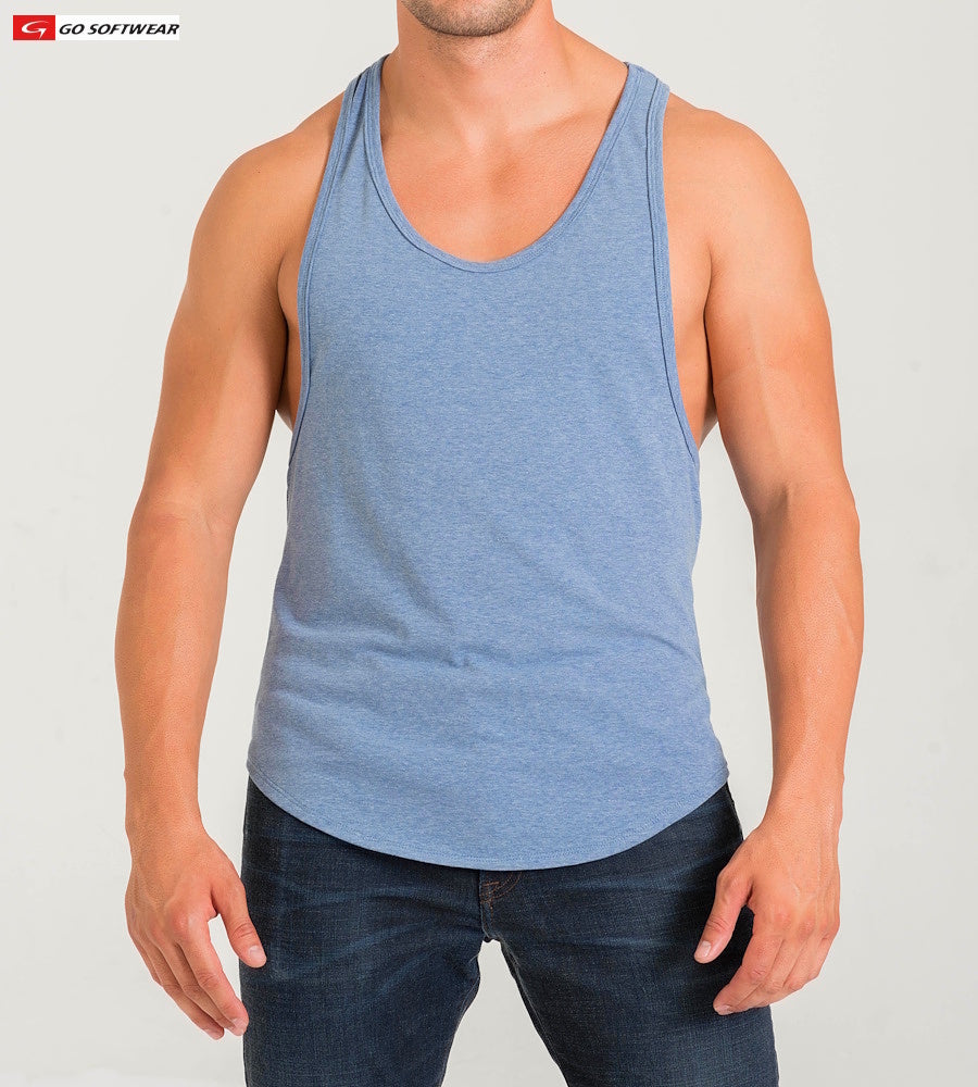 Go Softwear 4945 Herren California Bliss Y-Back Muskel-Shirt - Lite Denim