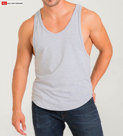 Go Softwear 4945 Herren California Bliss Y-Back Muskelshirt - Heather Grey