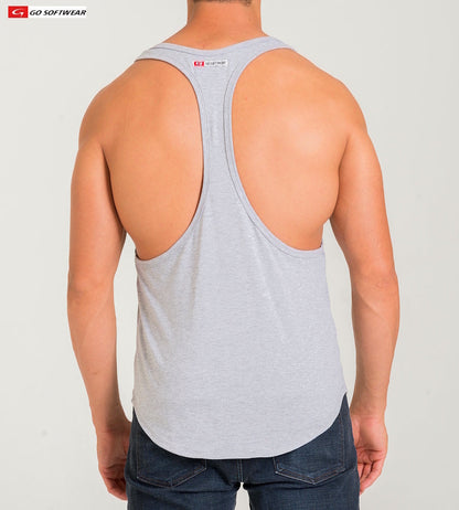 Go Softwear 4945 Herren California Bliss Y-Back Muskelshirt - Heather Grey