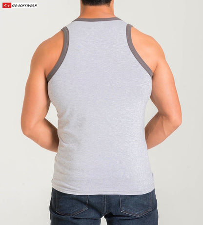 Go Softwear 4946 Men's California Bliss Classic Tank Top - Heather Grey