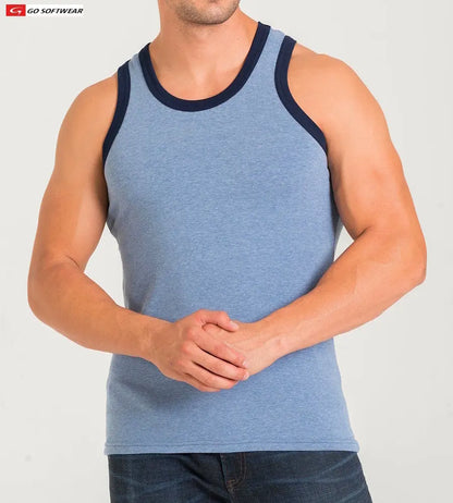 Go Softwear 4946 Men's California Bliss Classic Tank Top - Lite Denim