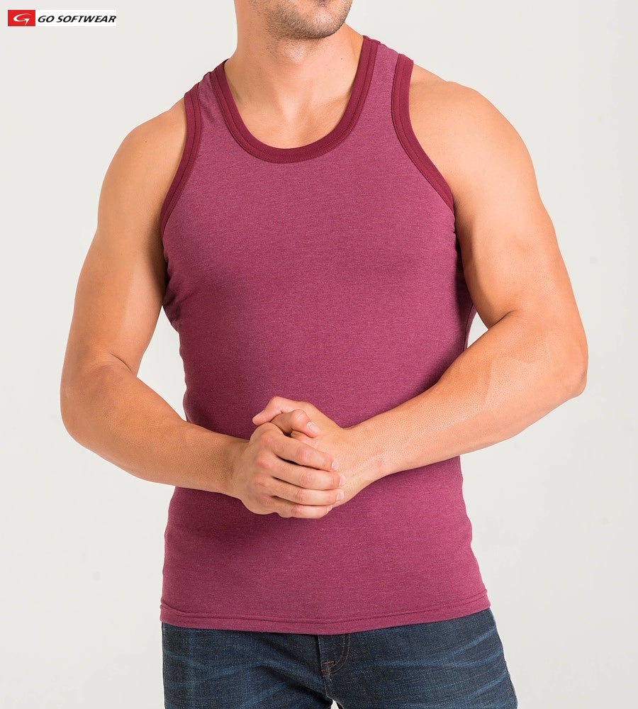 Go Softwear 4946 Herren California Bliss Klassisches Tanktop - Kastanienbraun
