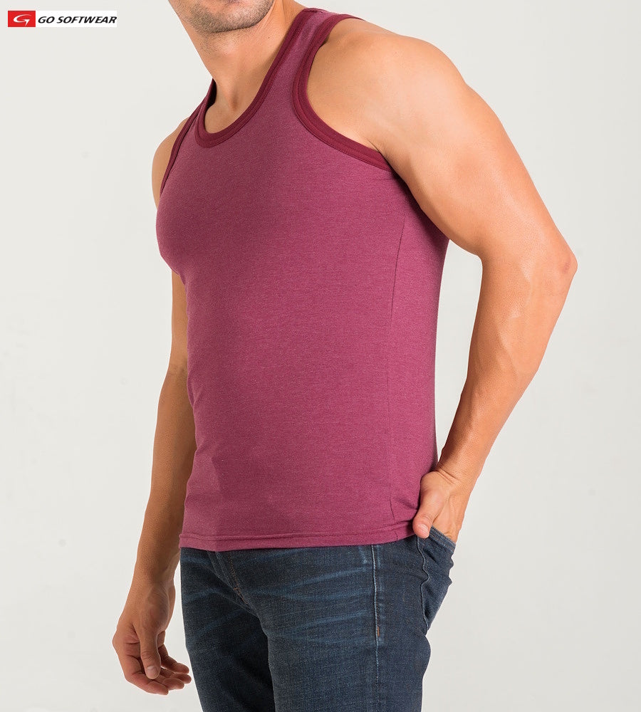 Go Softwear 4946 Herren California Bliss Klassisches Tanktop - Kastanienbraun