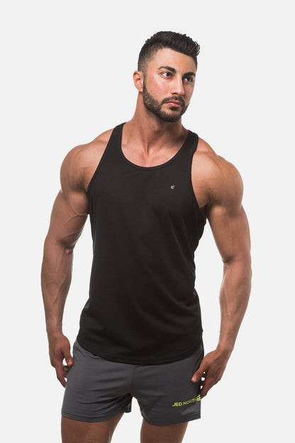 Jed North Men's Fast-Dry Bodybuilding Workout Stringer - Black