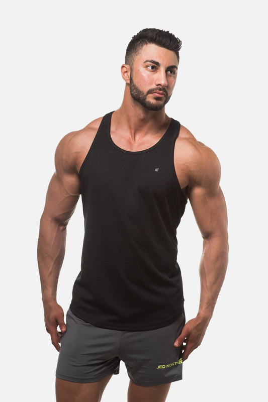 Jed North Men's Fast-Dry Bodybuilding Workout Stringer - Black